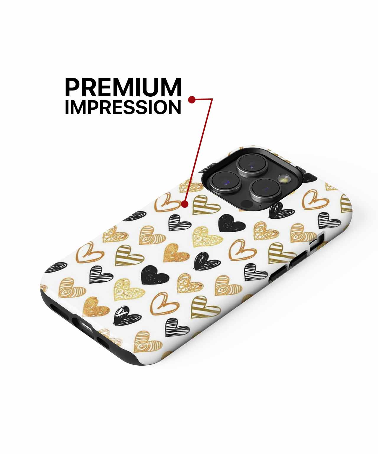 Golden Hearts of Love Party iPhone case Case Cazify - Delivery Canada