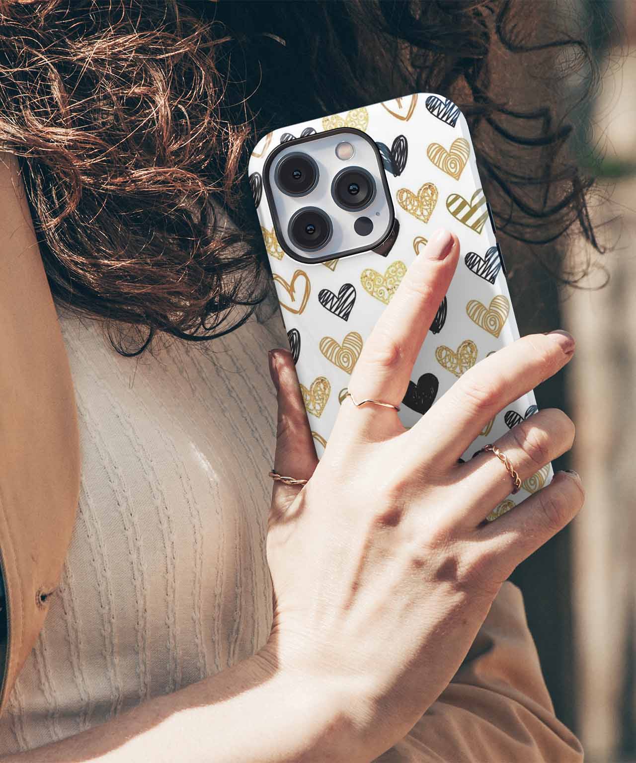Golden Hearts of Love Party iPhone case Case Cazify - Delivery Canada