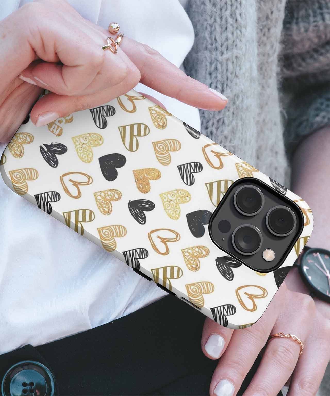 Golden Hearts of Love Party iPhone case Case Cazify - Delivery Canada
