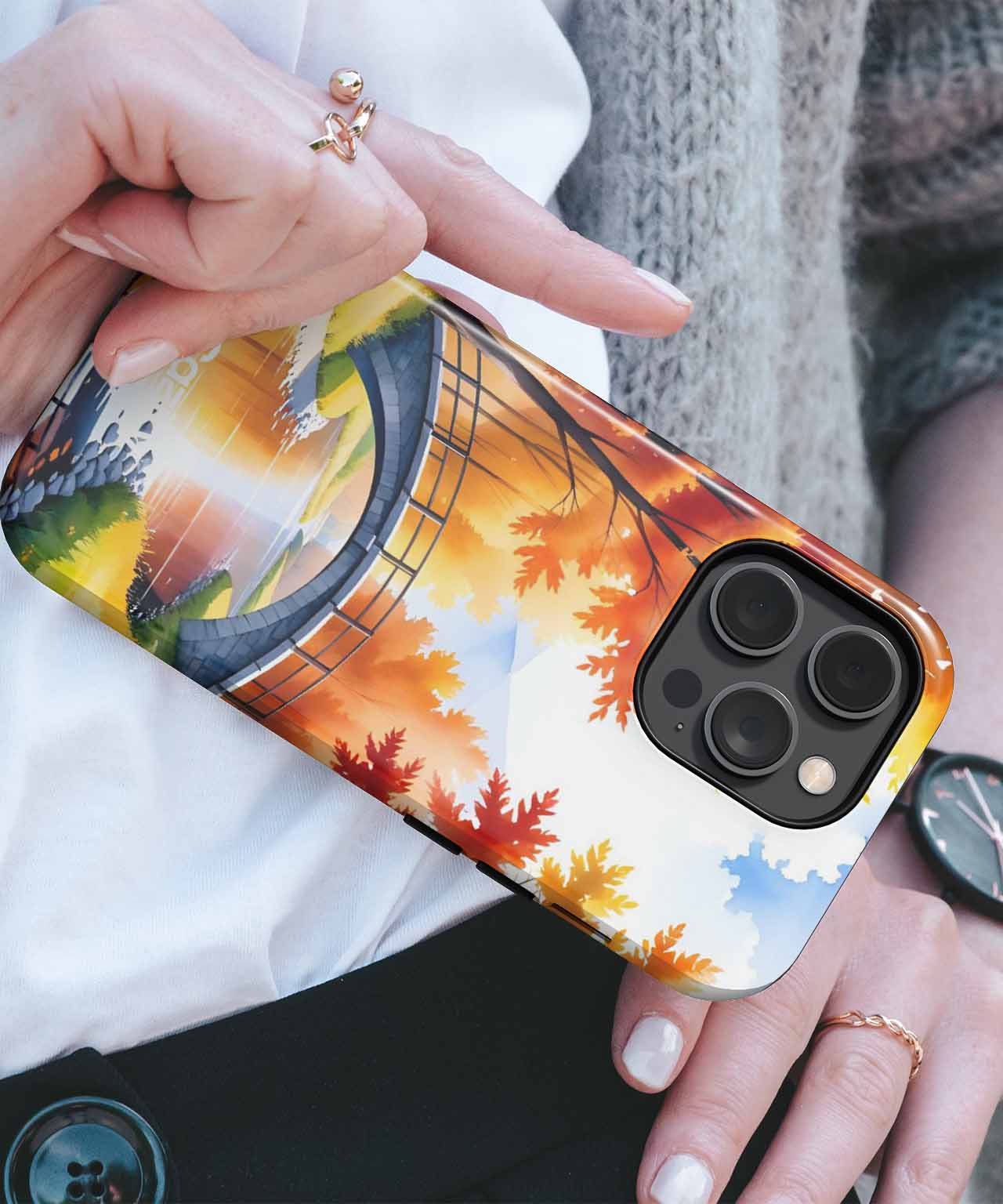 Golden Leaves and Chill Breezes iPhone case Case Cazify - Delivery Canada