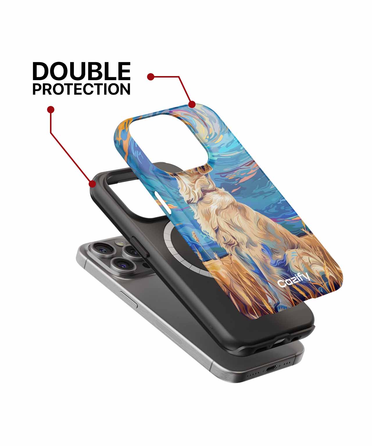 Golden Pup Chasing Cosmic Dreams iPhone case Case Cazify - Delivery Canada