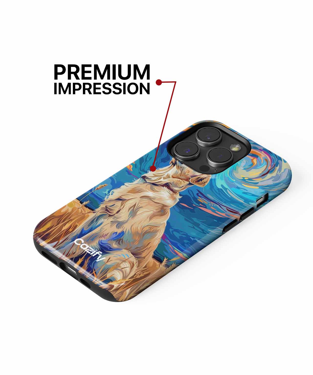 Golden Pup Chasing Cosmic Dreams iPhone case Case Cazify - Delivery Canada