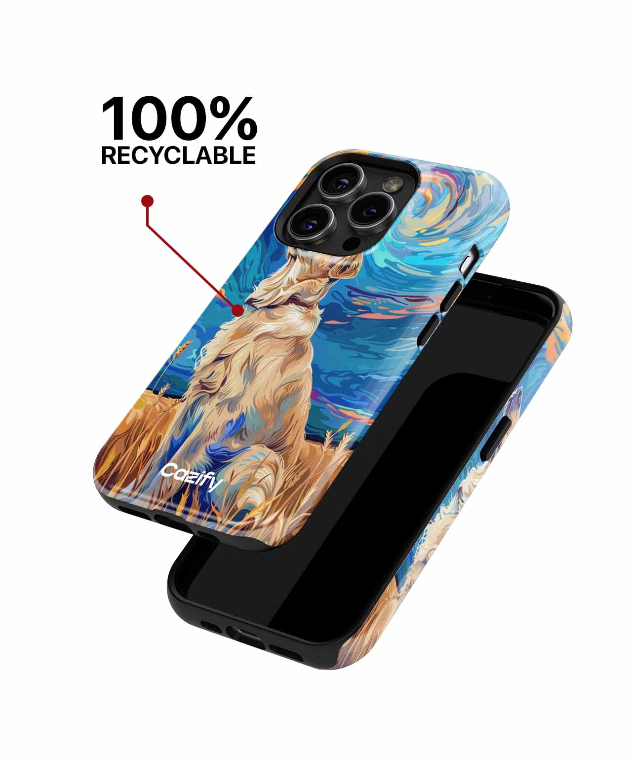 Golden Pup Chasing Cosmic Dreams iPhone case Case Cazify - Delivery Canada