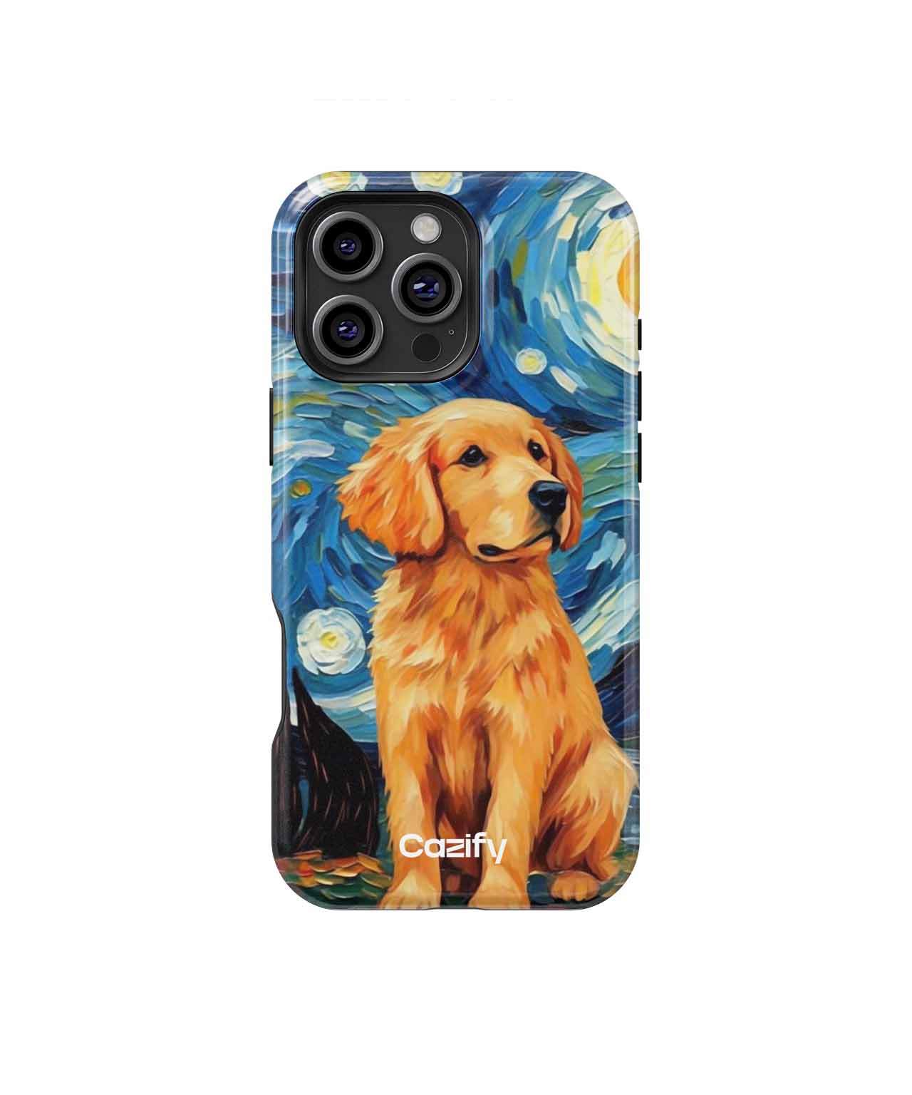 Golden Pup Enjoys Starry Nights iPhone case Case Cazify - Delivery Canada