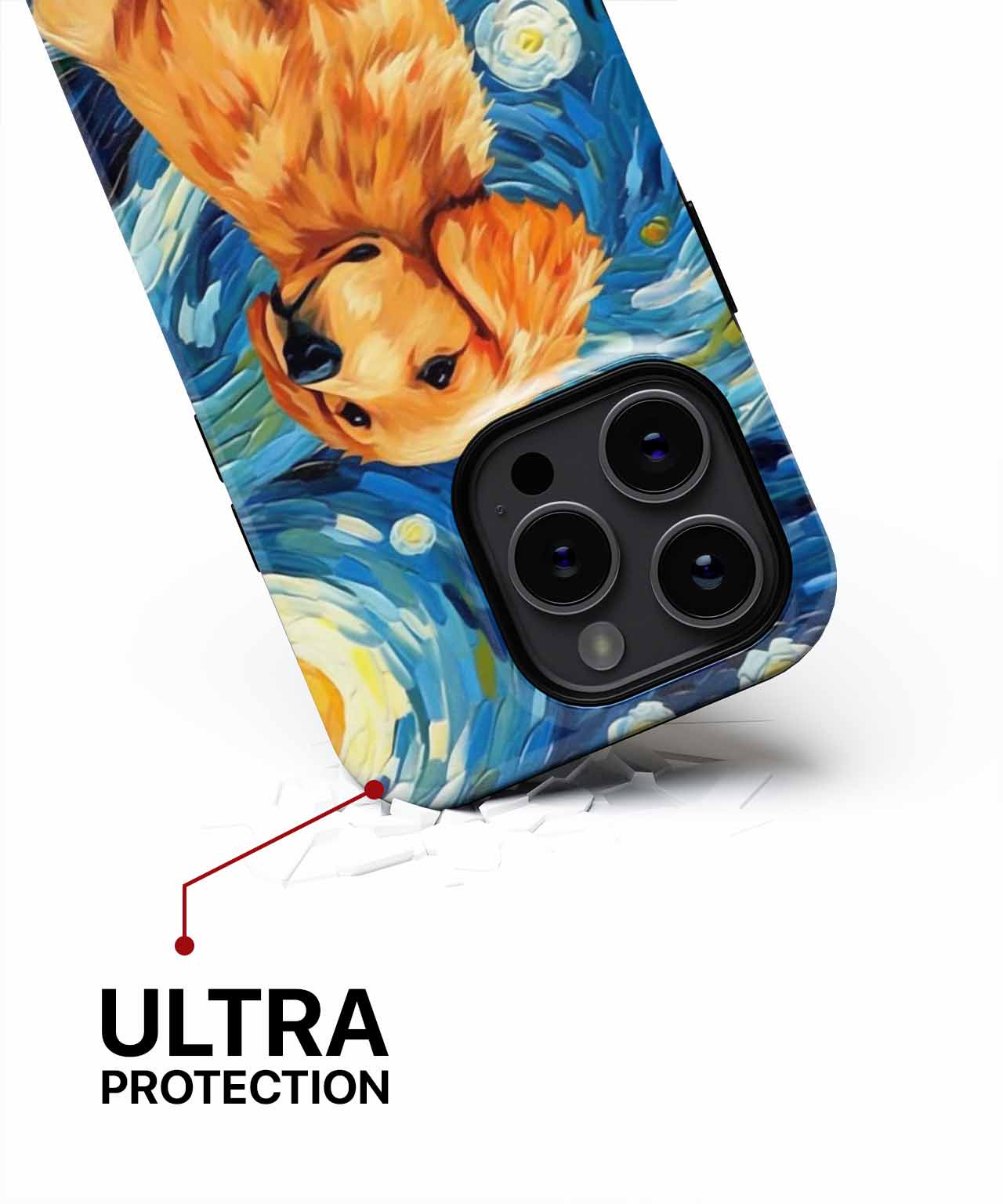 Golden Pup Enjoys Starry Nights iPhone case Case Cazify - Delivery Canada