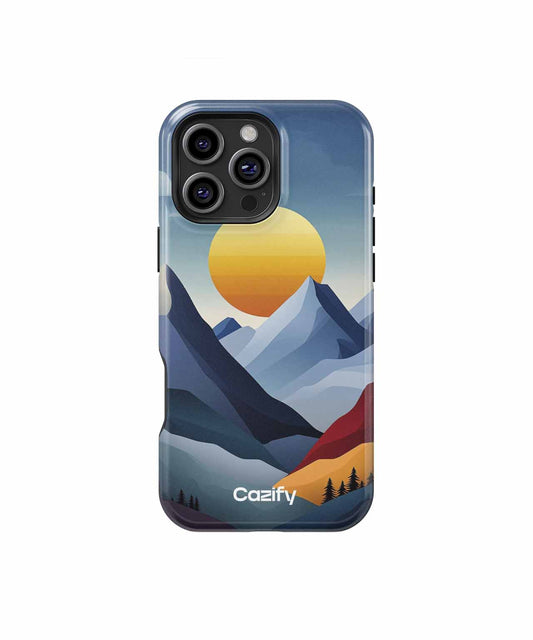 Golden Sunset Over Majestic Peaks iPhone case Case Cazify - Delivery Canada