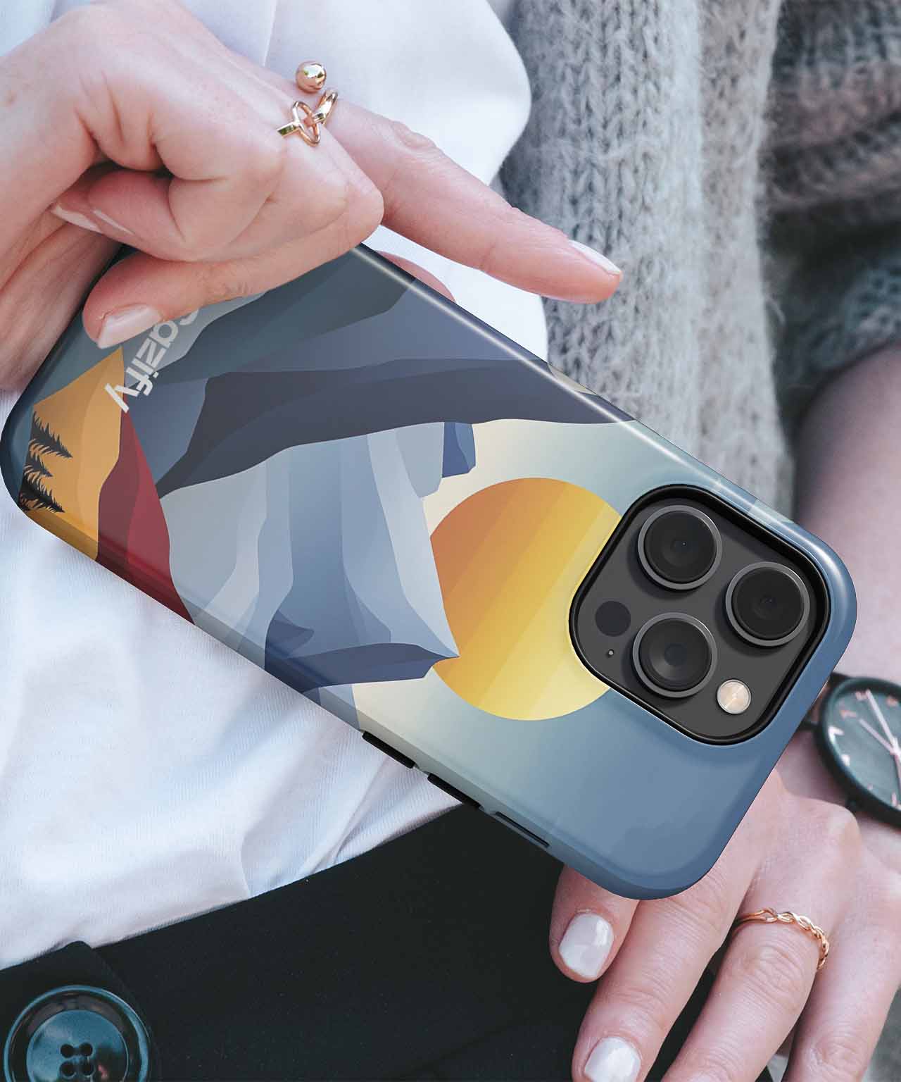 Golden Sunset Over Majestic Peaks iPhone case Case Cazify - Delivery Canada