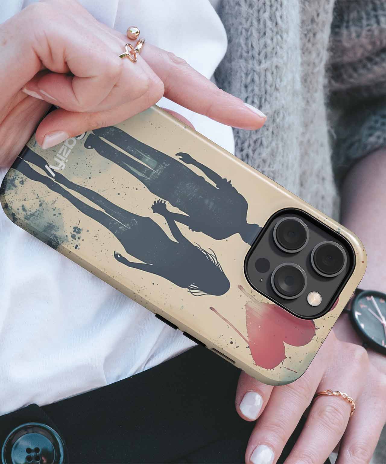 Holding Hands Under Love's Spell iPhone case Case Cazify - Delivery Canada