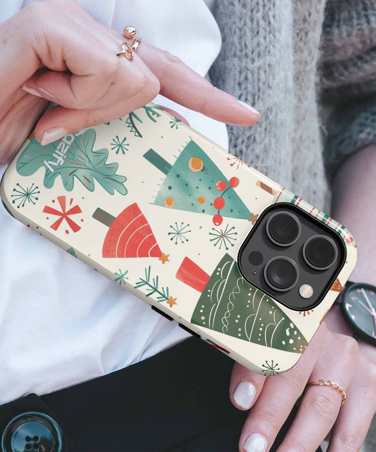 Jolly Festive Forest of Cheer iPhone case Case Cazify - Delivery Canada
