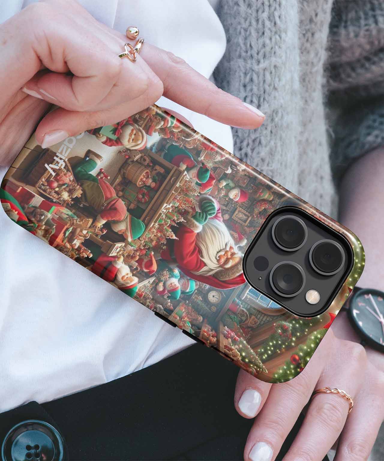 Jolly Santa's Workshop of Wonders iPhone case Case Cazify - Delivery Canada