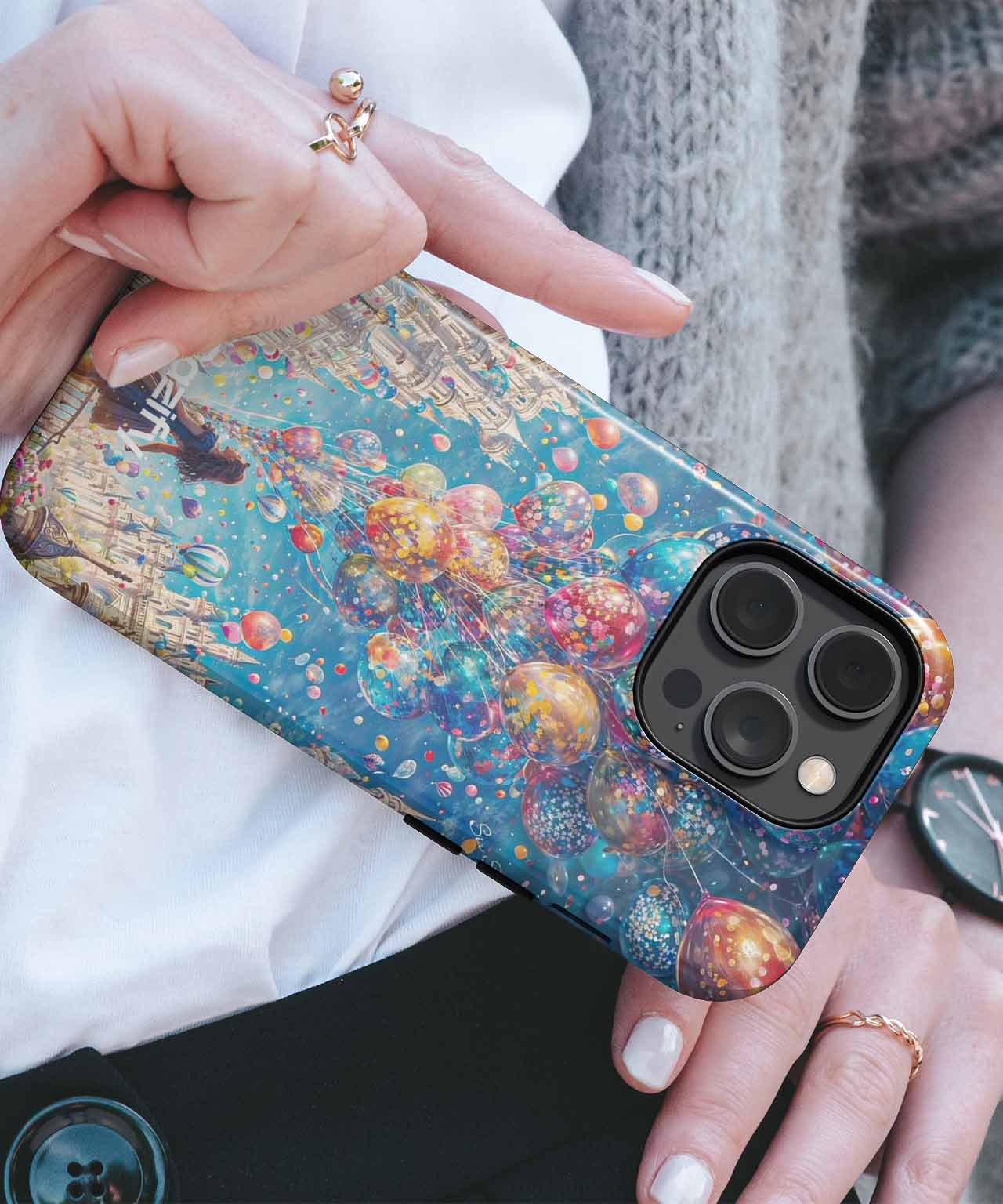 Joyful Balloon Wonderland with Whimsical Castles iPhone case Case Cazify - Delivery Canada