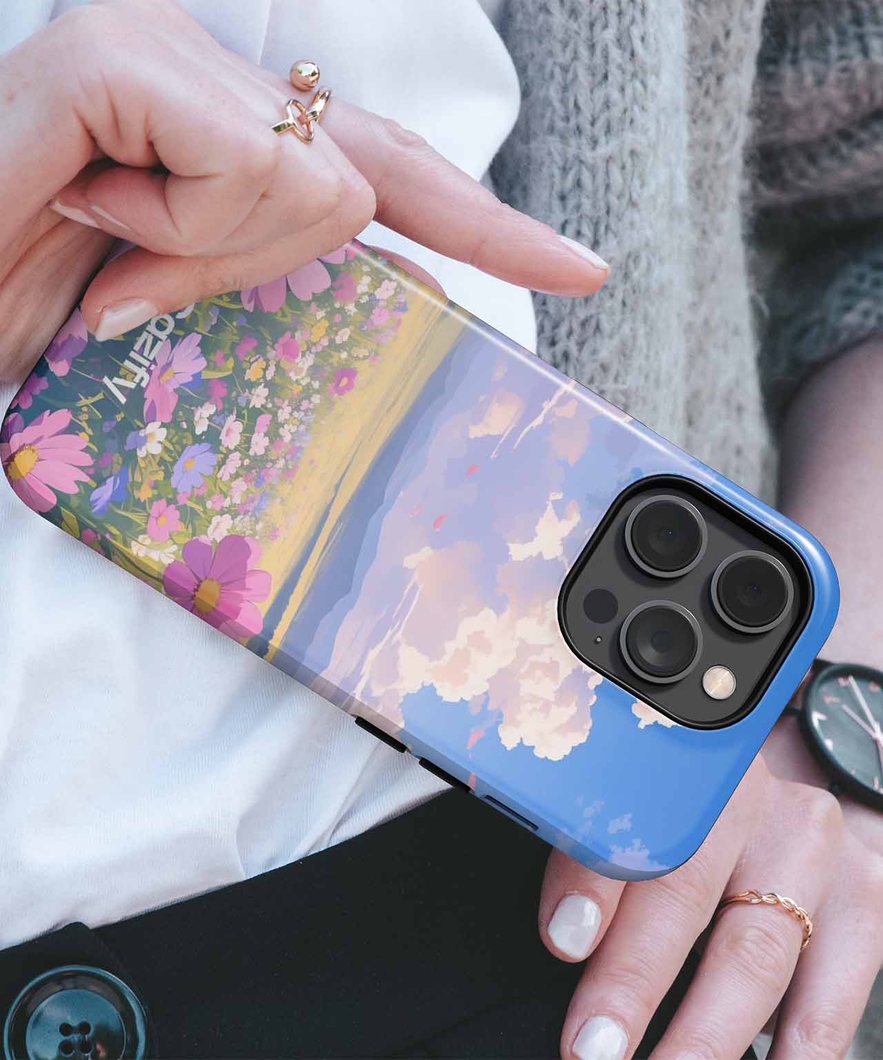 Joyful Blooming Meadow of Dreams iPhone case Case Cazify - Delivery Canada