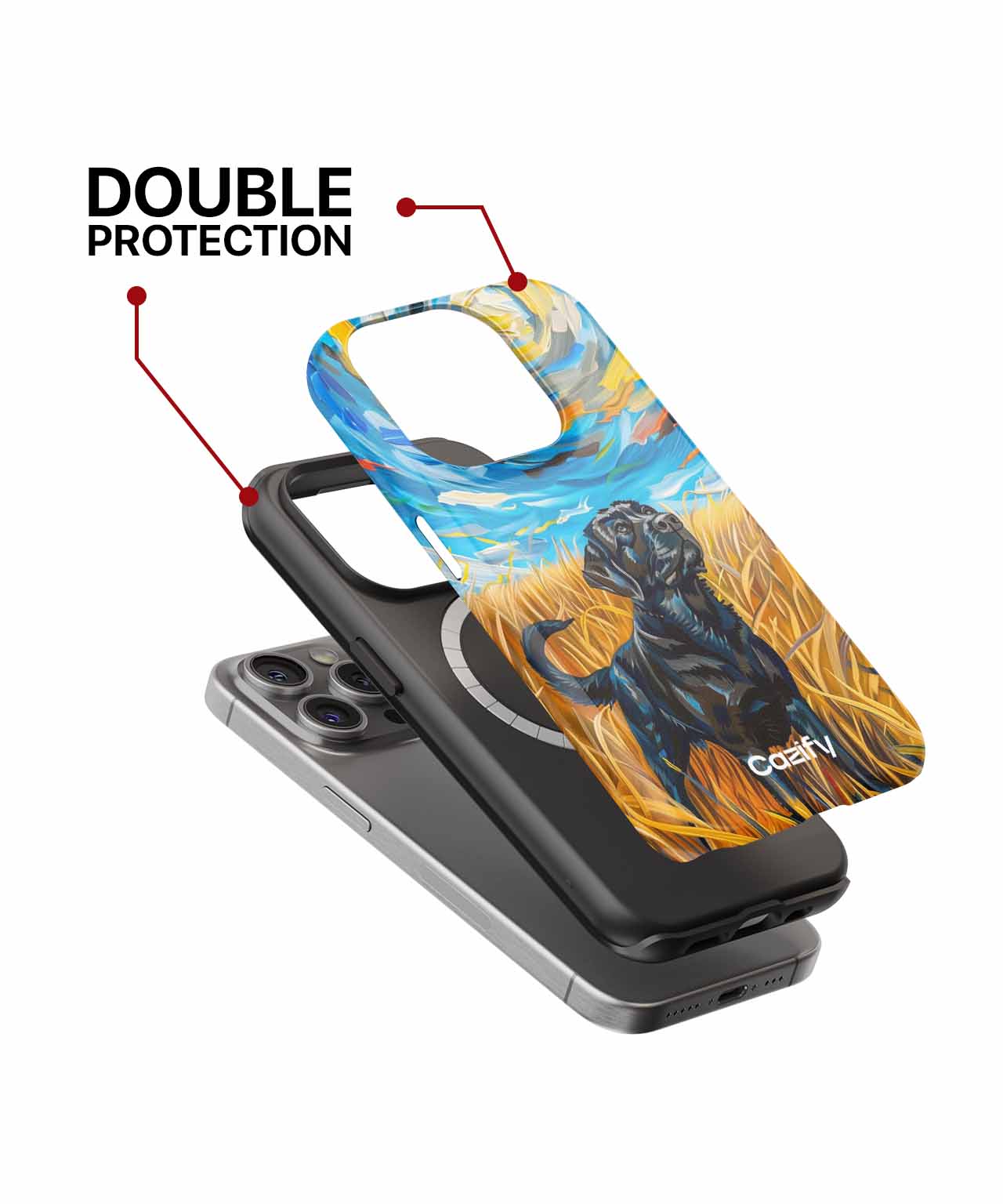 Joyful Canine in Golden Fields iPhone case Case Cazify - Delivery Canada