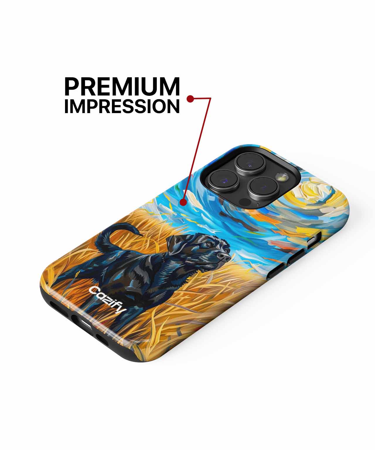 Joyful Canine in Golden Fields iPhone case Case Cazify - Delivery Canada