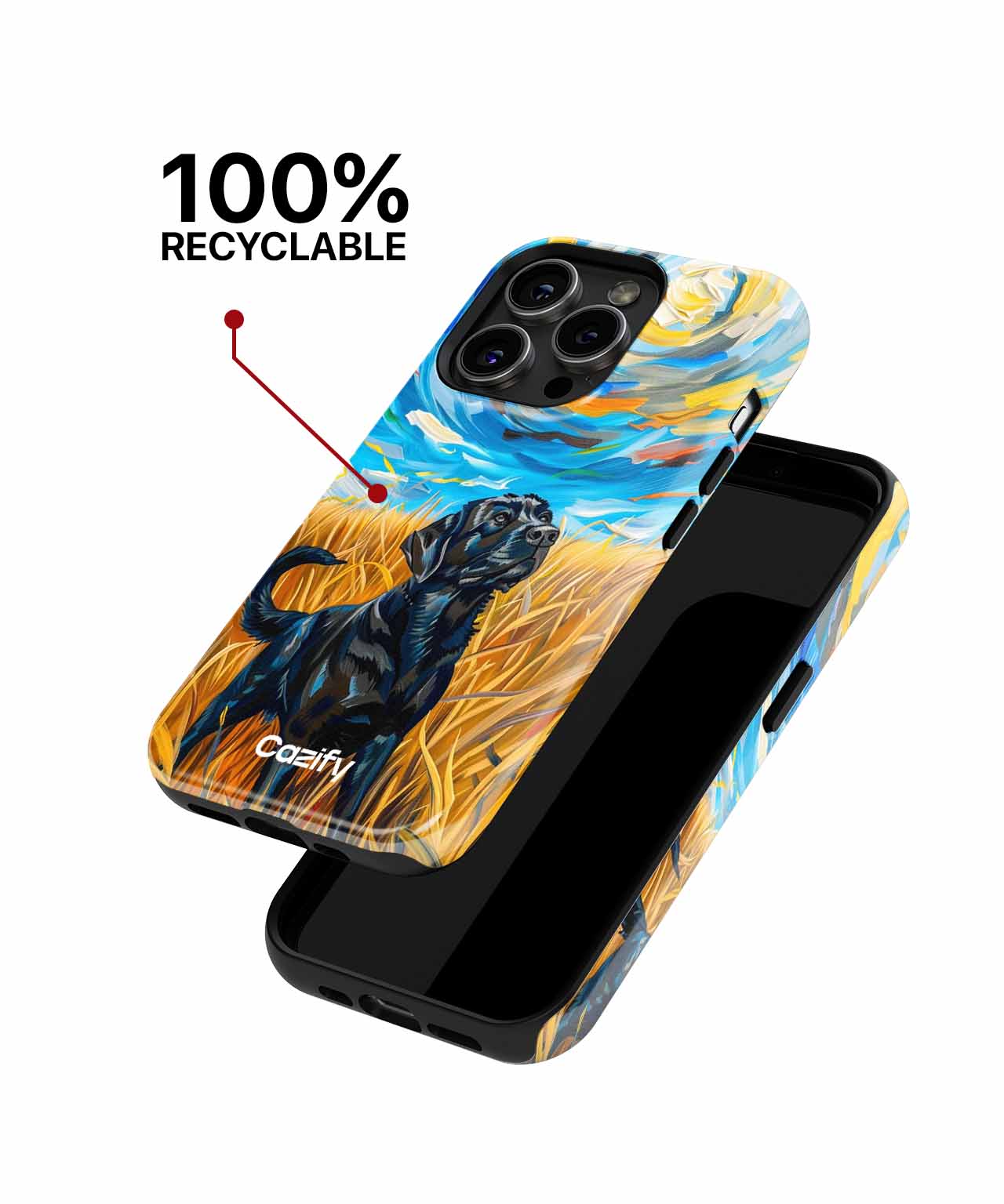 Joyful Canine in Golden Fields iPhone case Case Cazify - Delivery Canada