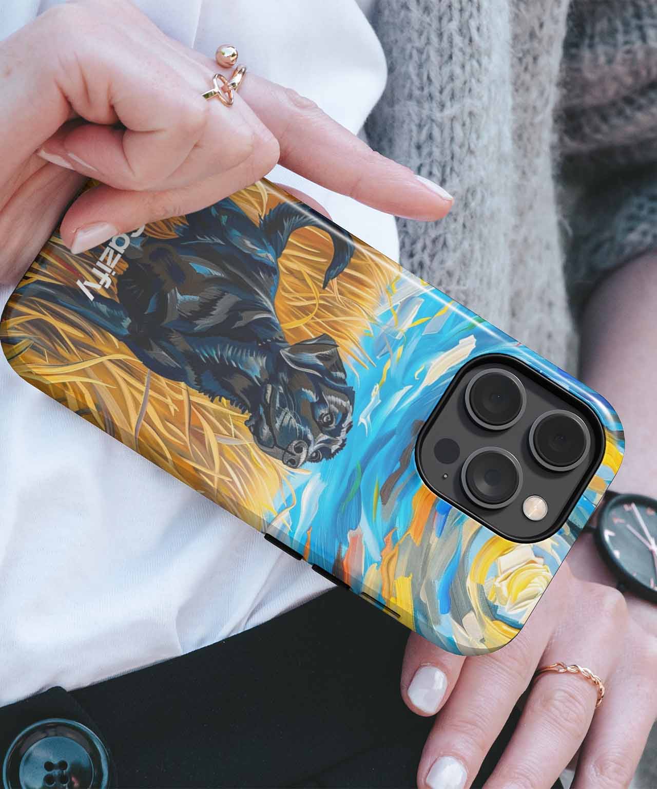 Joyful Canine in Golden Fields iPhone case Case Cazify - Delivery Canada