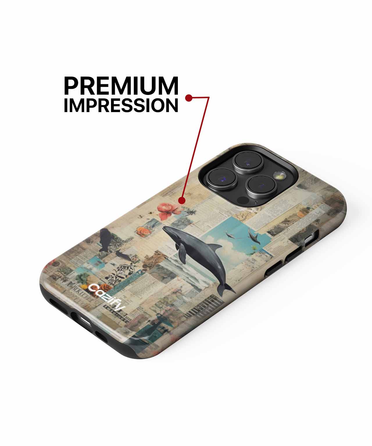 Joyful Ocean Dance with Floral Delight iPhone case Case Cazify - Delivery Canada
