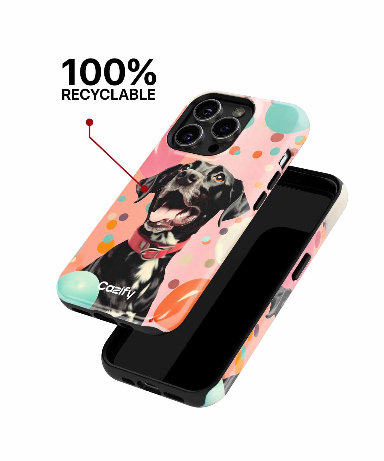 Joyful Party Dog Surrounded by Balloons iPhone case Case Cazify - Delivery Canada