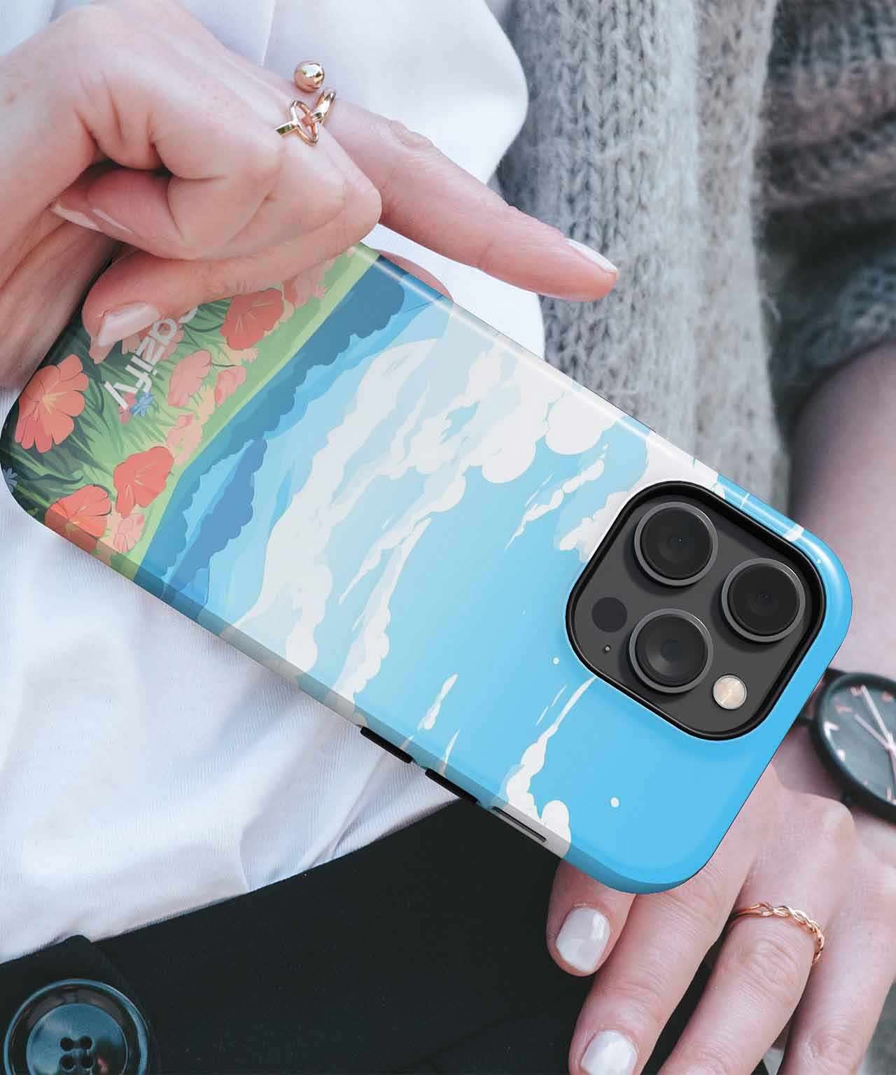 Joyful Wildflower Dreamland Illustration iPhone case Case Cazify - Delivery Canada