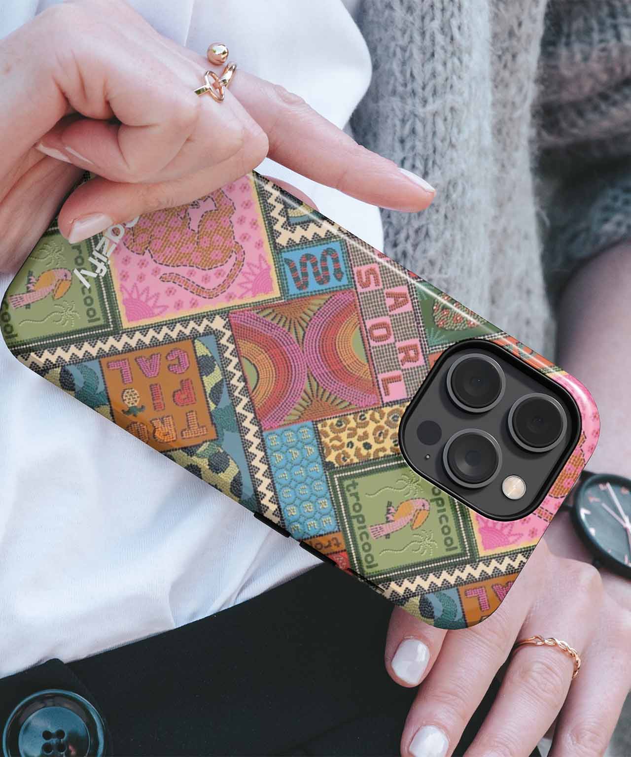 Jungle Party Vibes with Colors Galore iPhone case Case Cazify - Delivery Canada