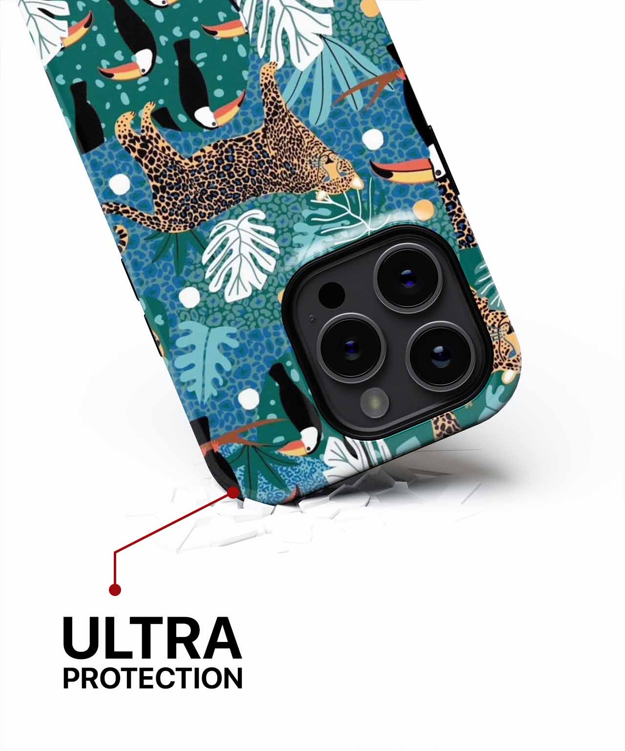 Jungle Party with Leopards and Toucans iPhone case Case Cazify - Delivery Canada