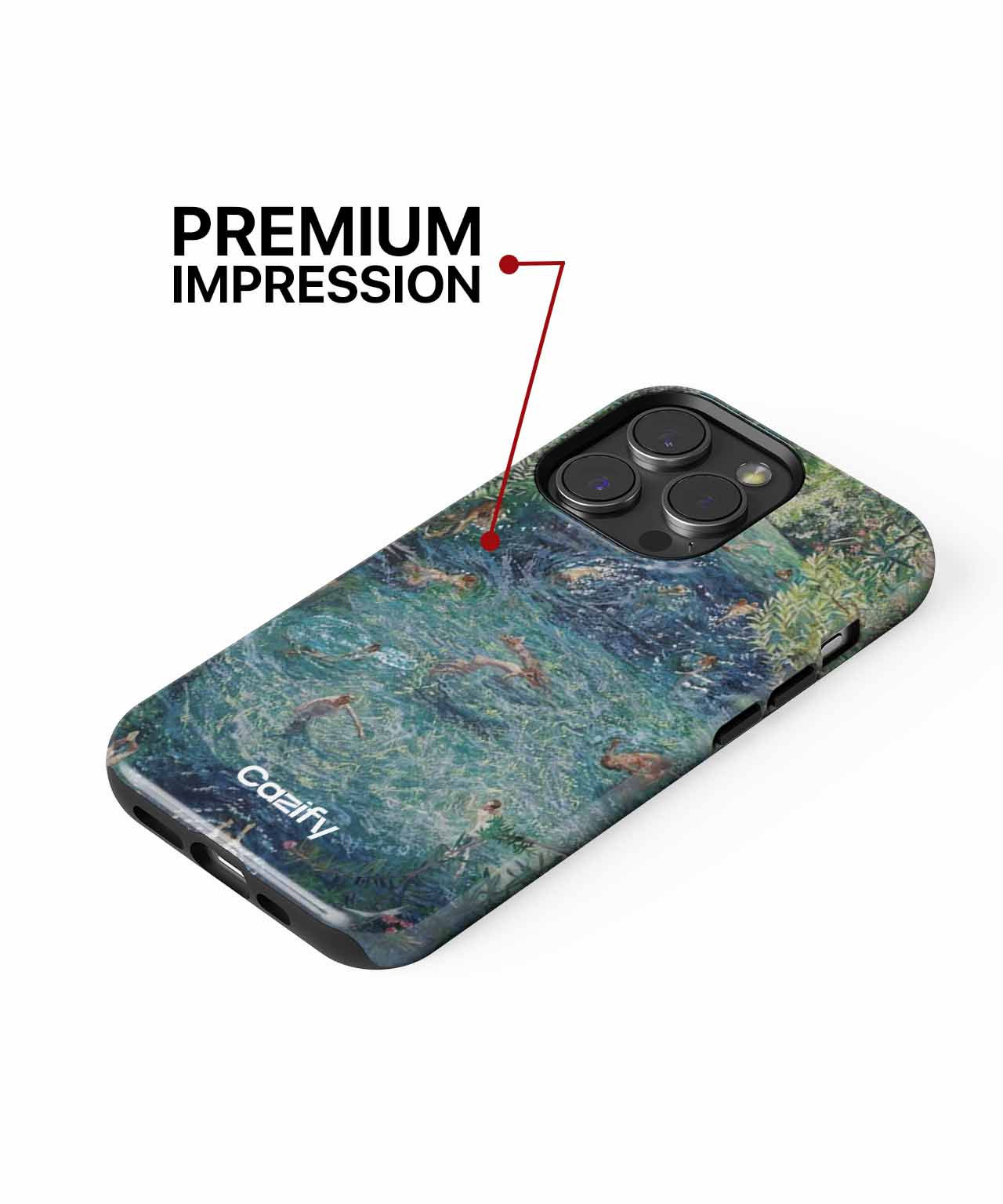 Jungle Water Party with Animals and People iPhone case Case Cazify - Delivery Canada