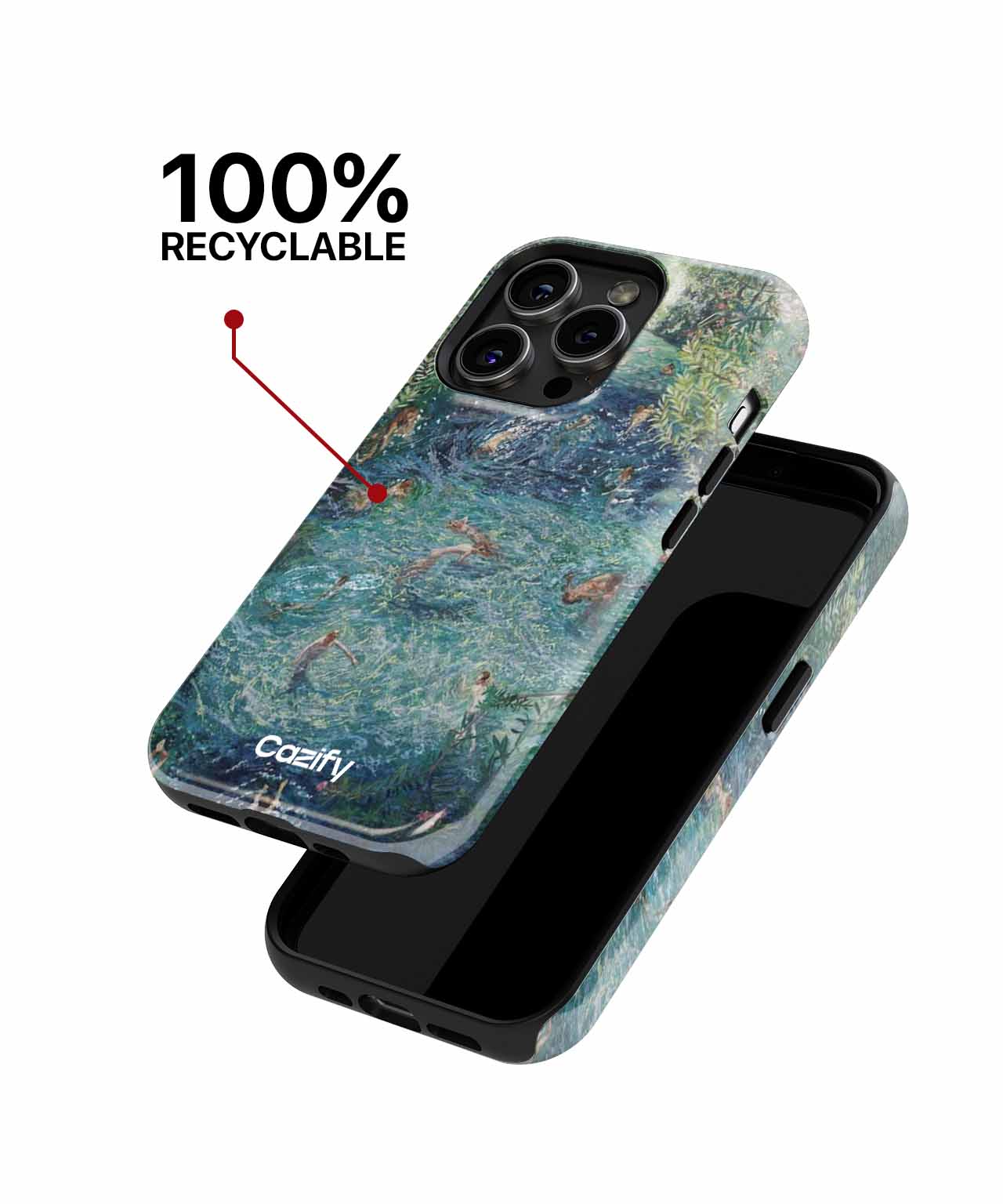 Jungle Water Party with Animals and People iPhone case Case Cazify - Delivery Canada