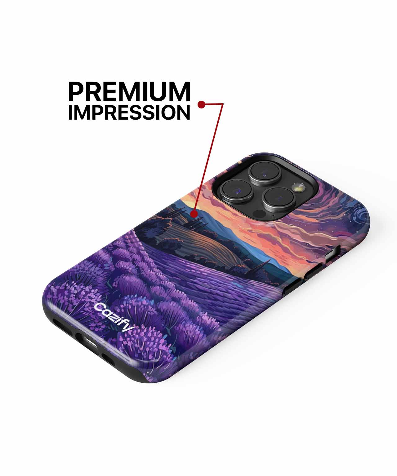 Lavender Dreamy Night Sky Blossoms iPhone case Case Cazify - Delivery Canada
