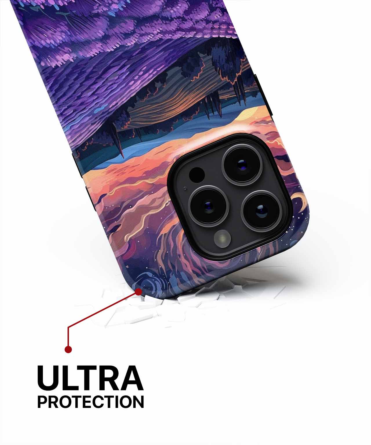 Lavender Dreamy Night Sky Blossoms iPhone case Case Cazify - Delivery Canada
