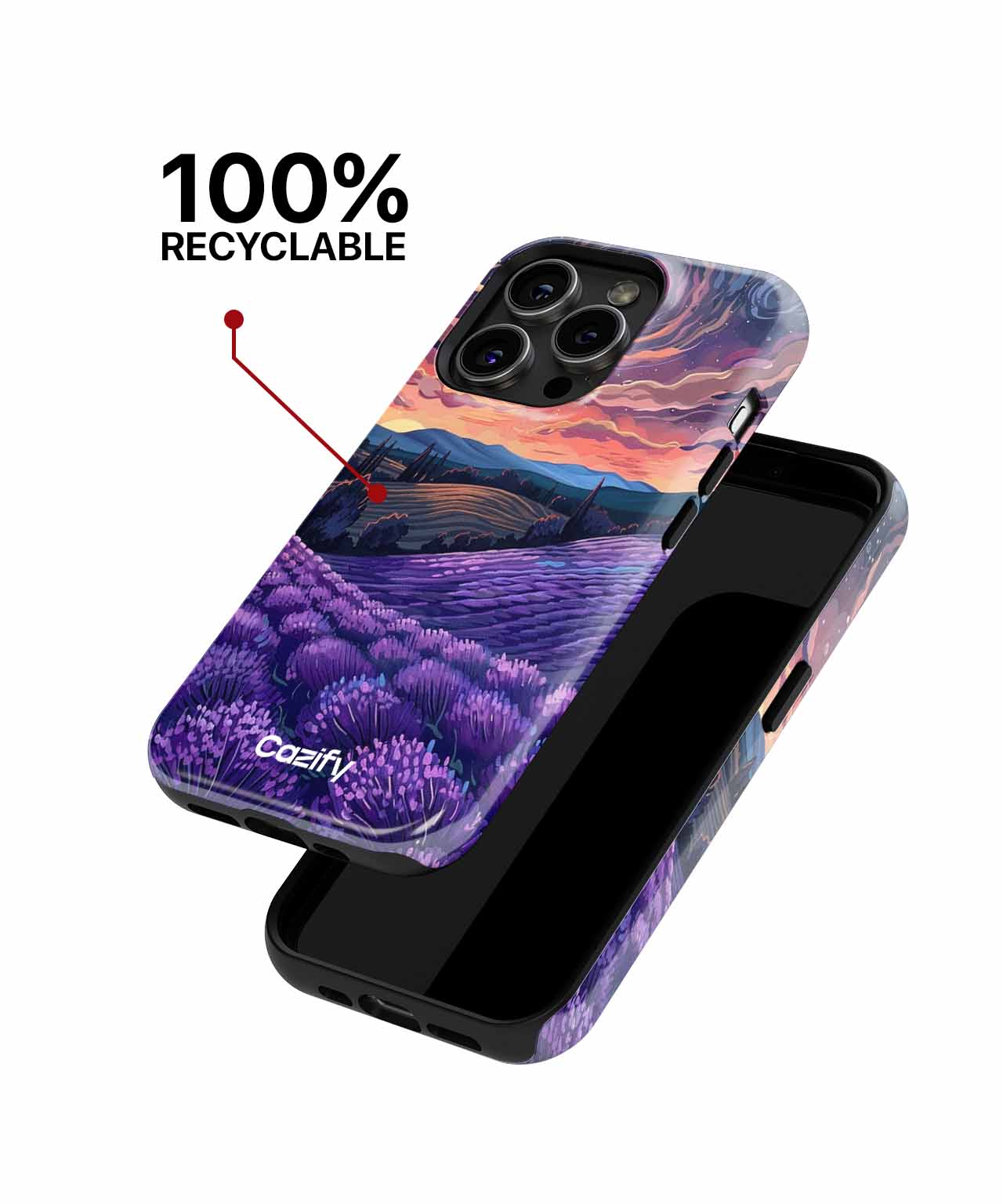 Lavender Dreamy Night Sky Blossoms iPhone case Case Cazify - Delivery Canada