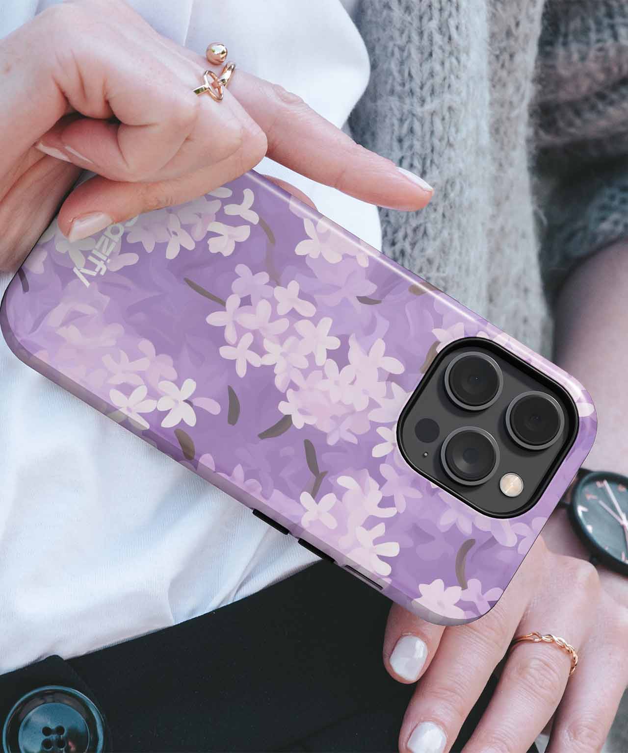 Lilac Dreamy Floral Adventure iPhone case Case Cazify - Delivery Canada