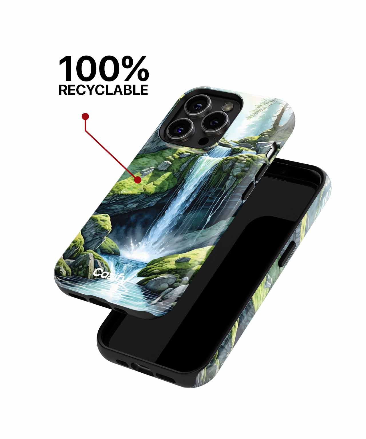 Lively Waterfall Serenade in Nature iPhone case Case Cazify - Delivery Canada