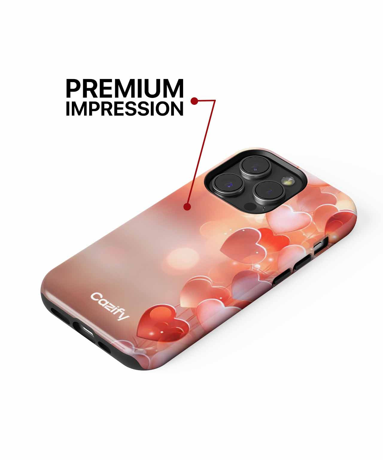 Love Struck Hearts Everywhere iPhone case Case Cazify - Delivery Canada