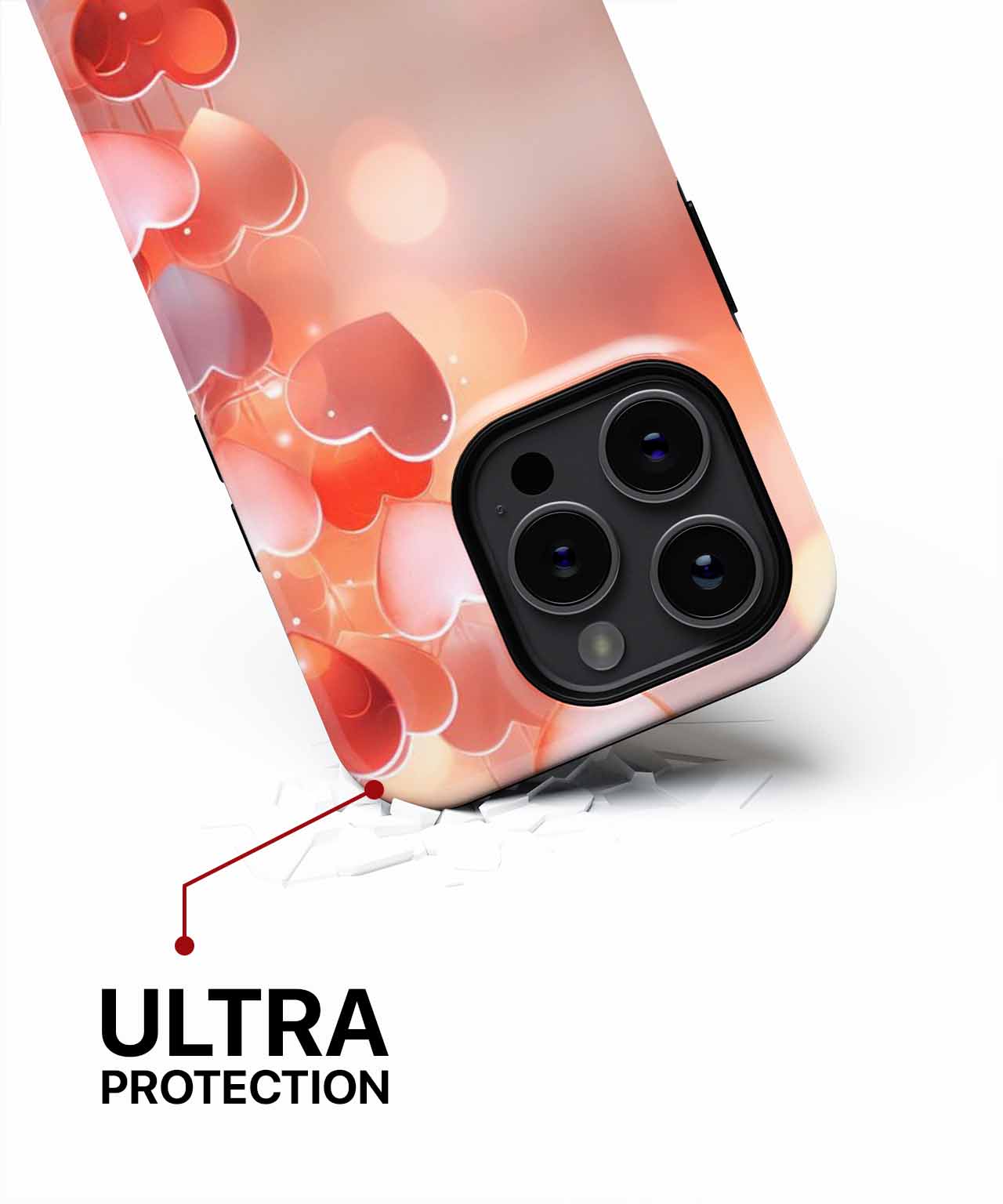 Love Struck Hearts Everywhere iPhone case Case Cazify - Delivery Canada