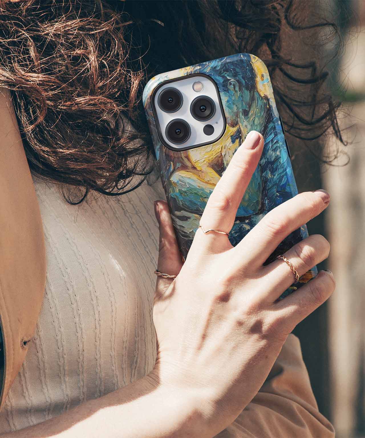 Loving Embrace Under the Golden Sun iPhone case Case Cazify - Delivery Canada