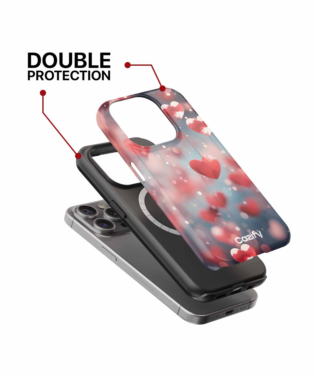 Loving Hearts Floating in the Air iPhone case Case Cazify - Delivery Canada