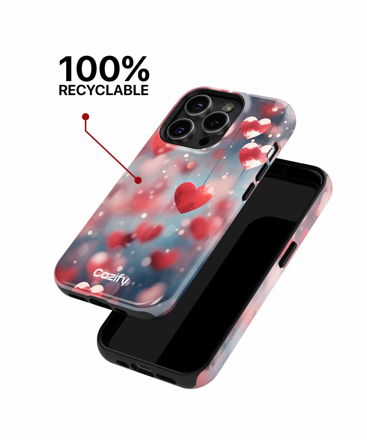 Loving Hearts Floating in the Air iPhone case Case Cazify - Delivery Canada