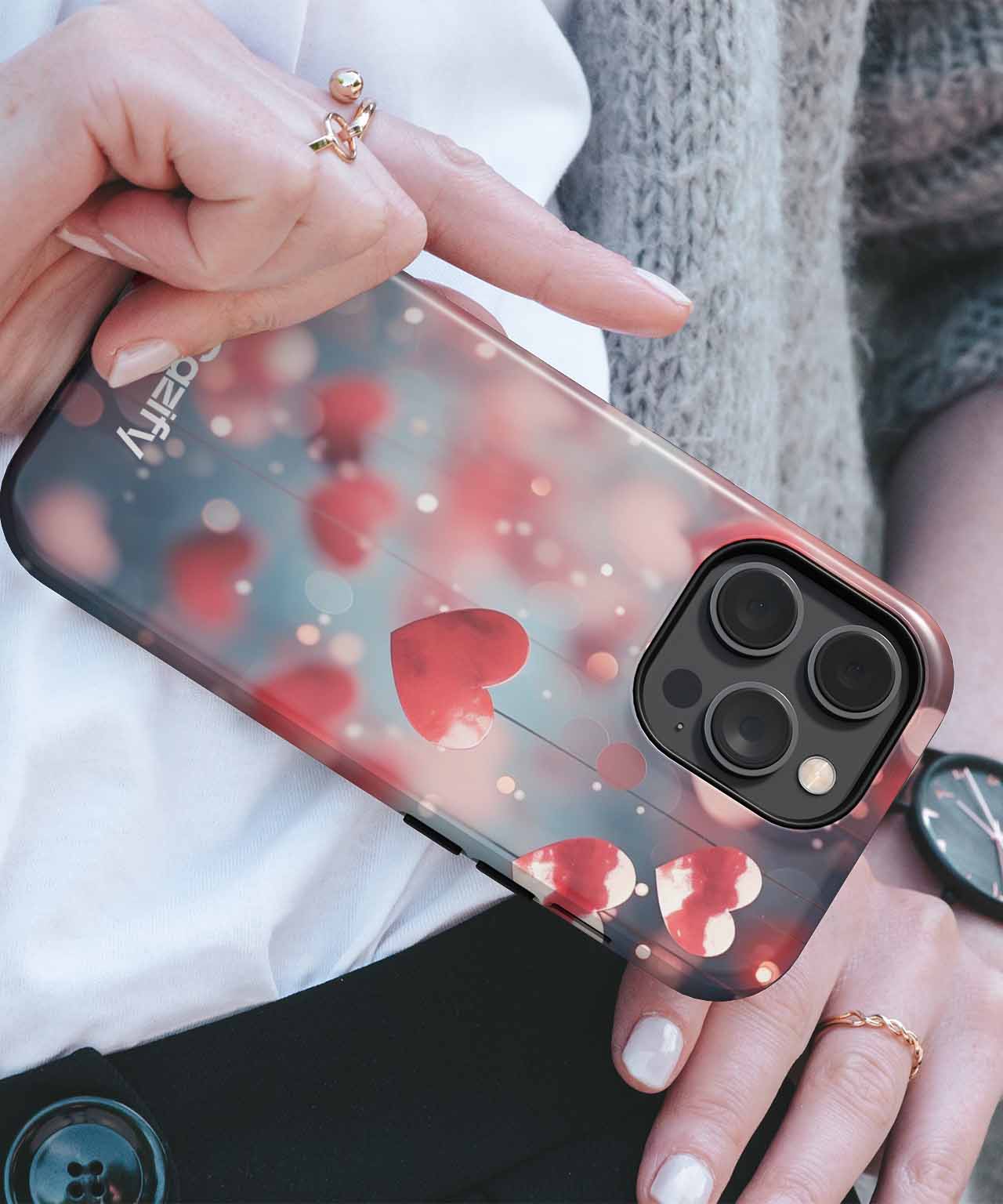 Loving Hearts Floating in the Air iPhone case Case Cazify - Delivery Canada