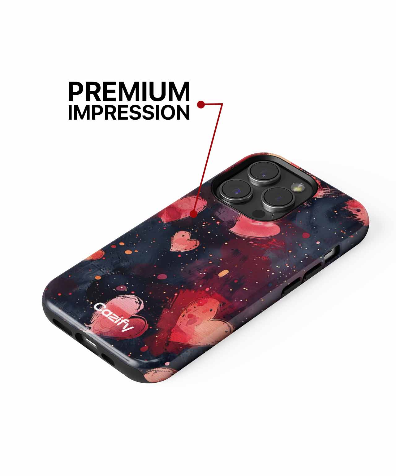 Loving Hearts Floating in the Night iPhone case Case Cazify - Delivery Canada
