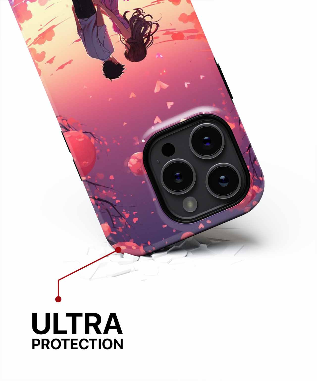 Loving sunset romance with hearts iPhone case Case Cazify - Delivery Canada