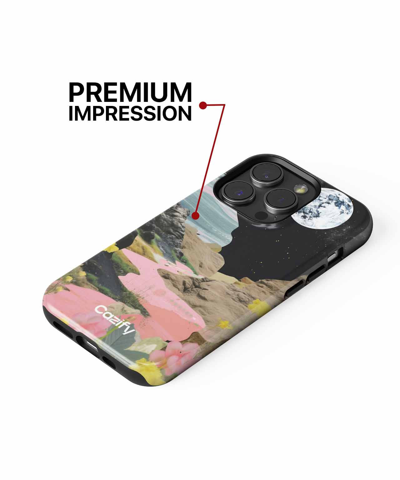 Lunar Adventure Through Floral Paradise iPhone case Case Cazify - Delivery Canada