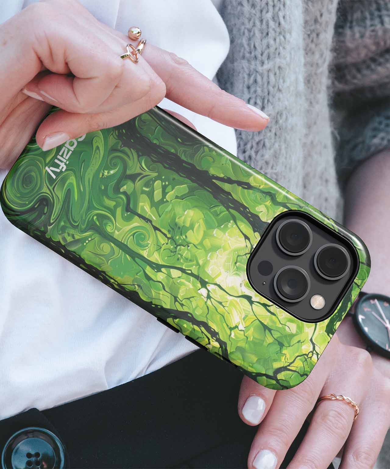 Lush Green Forest Dance iPhone case Case Cazify - Delivery Canada