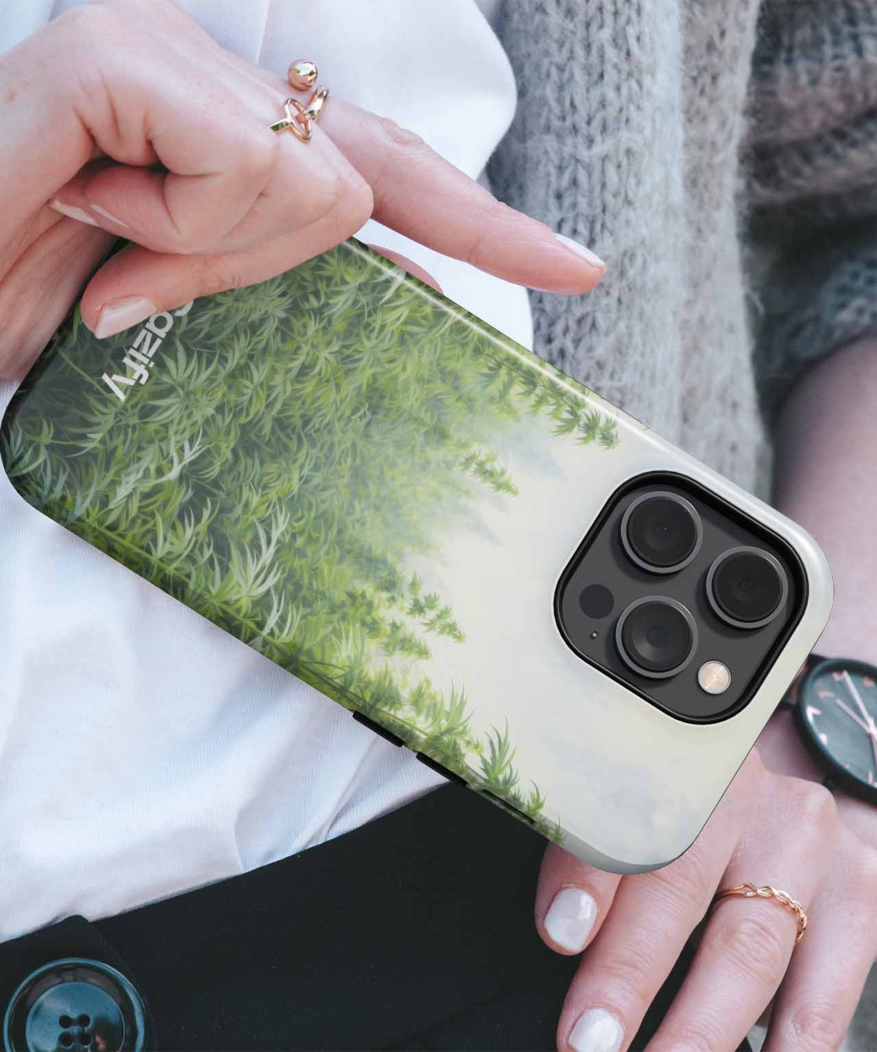 Lush Green Garden of Giggles iPhone case Case Cazify - Delivery Canada