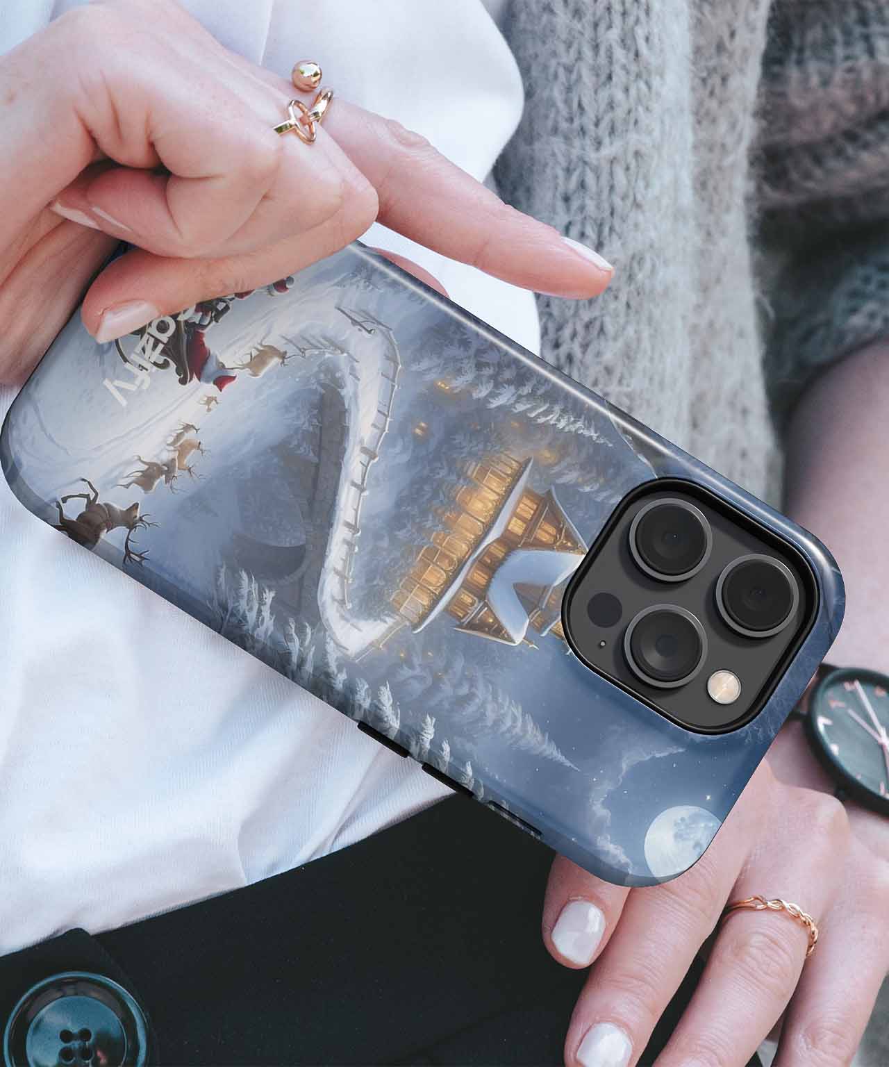 Magical Winter Wonderland Sleigh Ride iPhone case Case Cazify - Delivery Canada