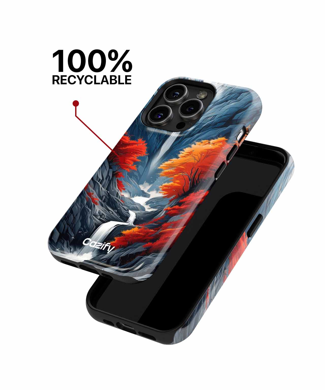 Majestic Autumn Waterfall Scene iPhone case Case Cazify - Delivery Canada