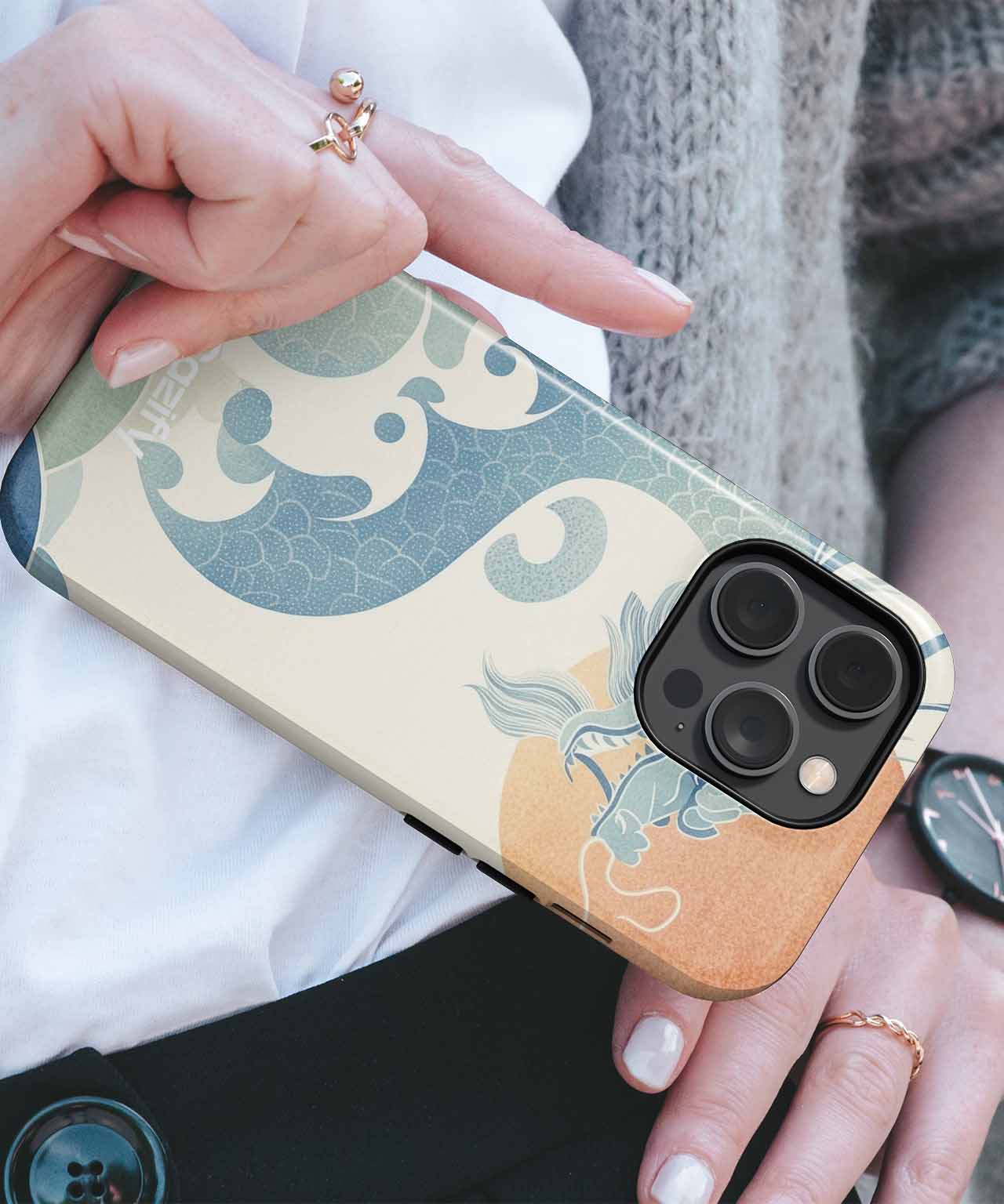 Majestic Blue Dragon Rising from Waves iPhone case Case Cazify - Delivery Canada