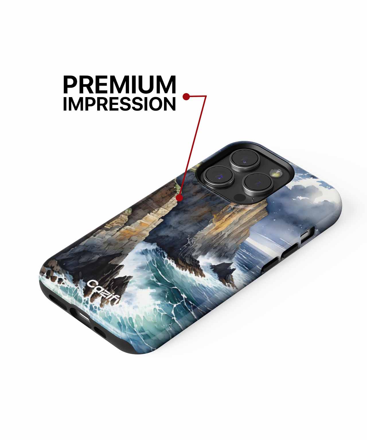 Majestic Cliffs Battling Ocean Waves iPhone case Case Cazify - Delivery Canada