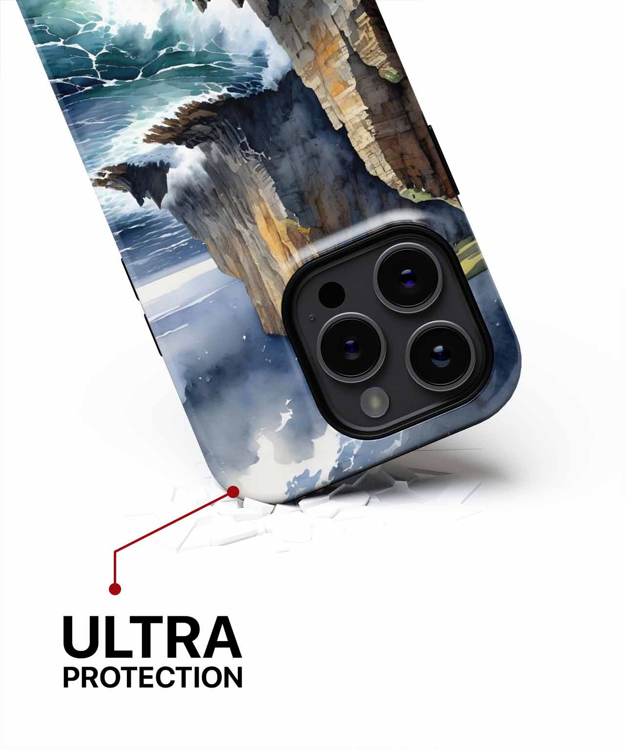 Majestic Cliffs Battling Ocean Waves iPhone case Case Cazify - Delivery Canada