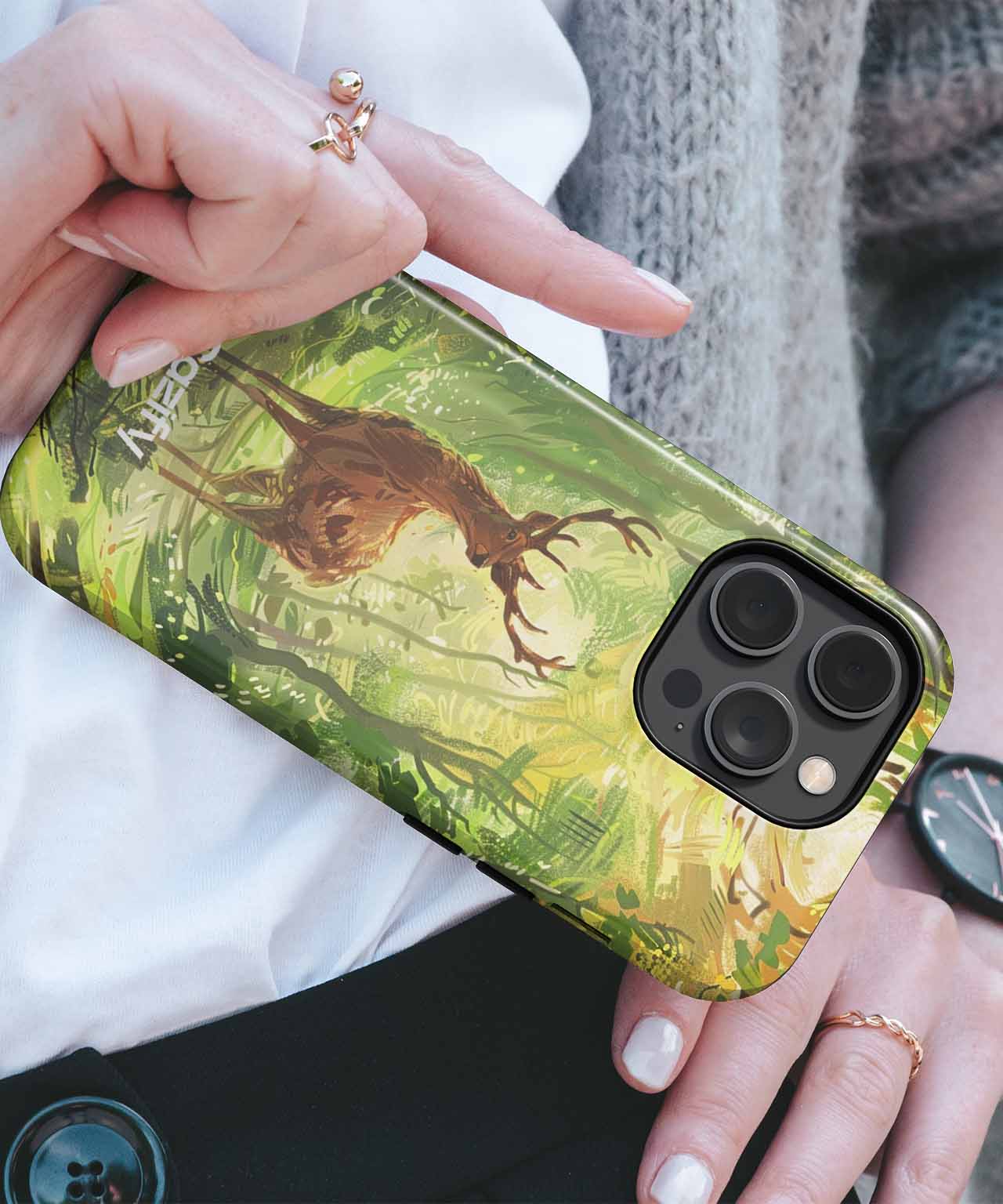Majestic Deer in Sunlit Forest iPhone case Case Cazify - Delivery Canada