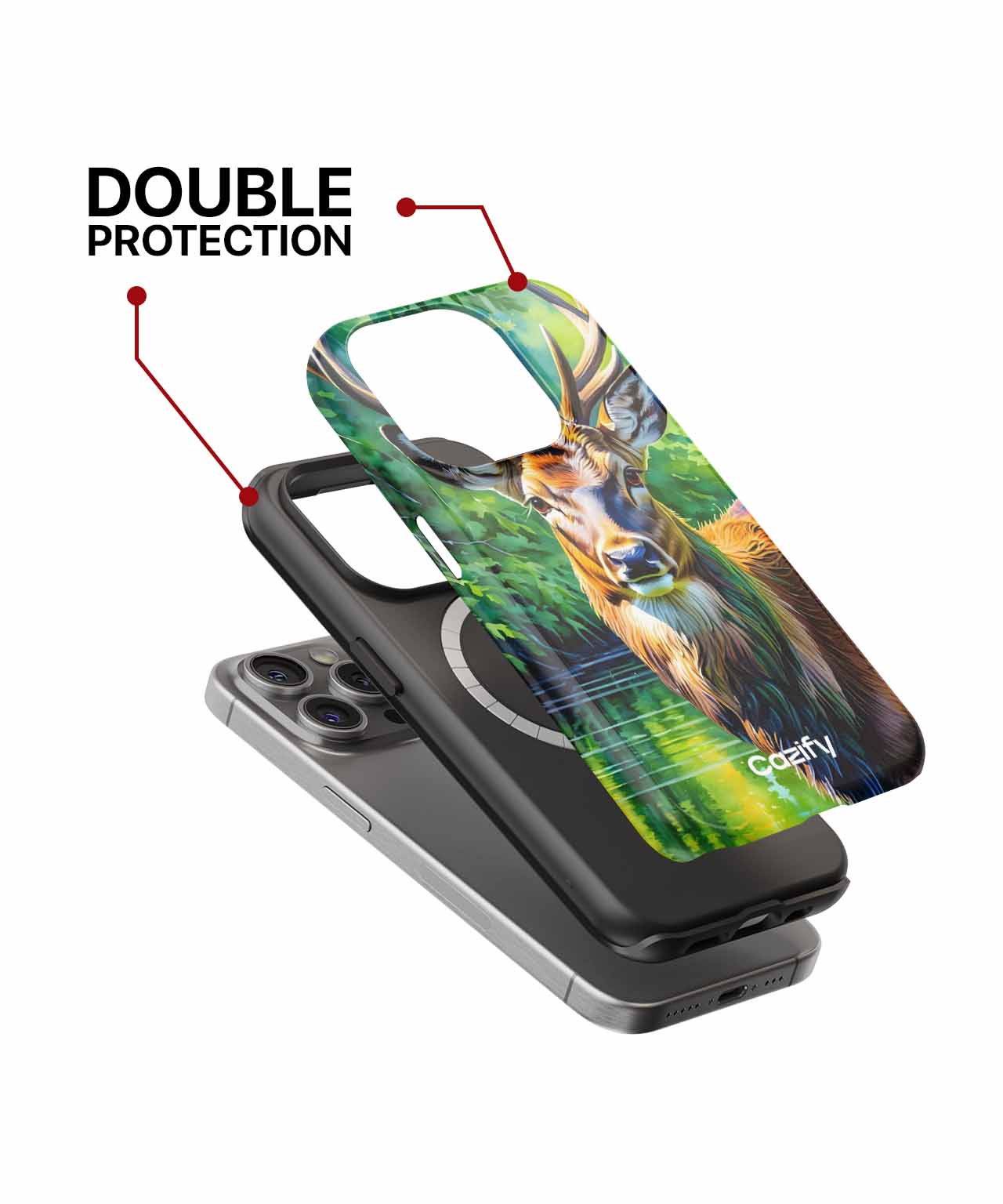 Majestic deer pausing for a selfie iPhone case Case Cazify - Delivery Canada